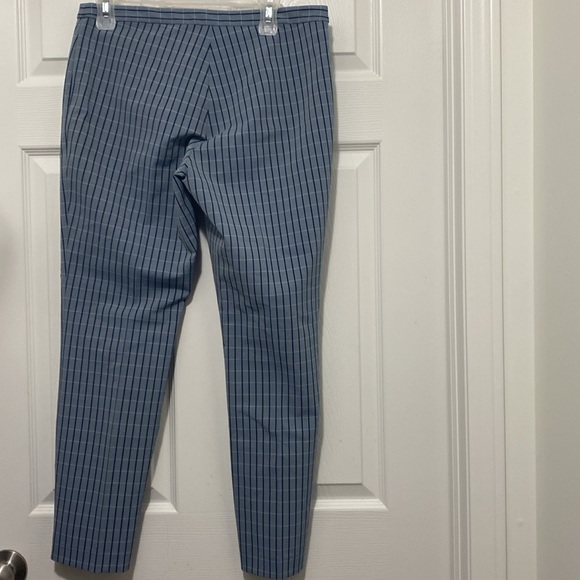 BNWT Theory Classic Skinny Pant Blue Midnight Multi Screen Viscose - Picture 4 of 9